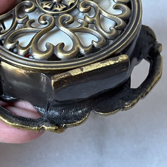 Jeweled Round Battery Operated Table Clock - Picture 4 of 8